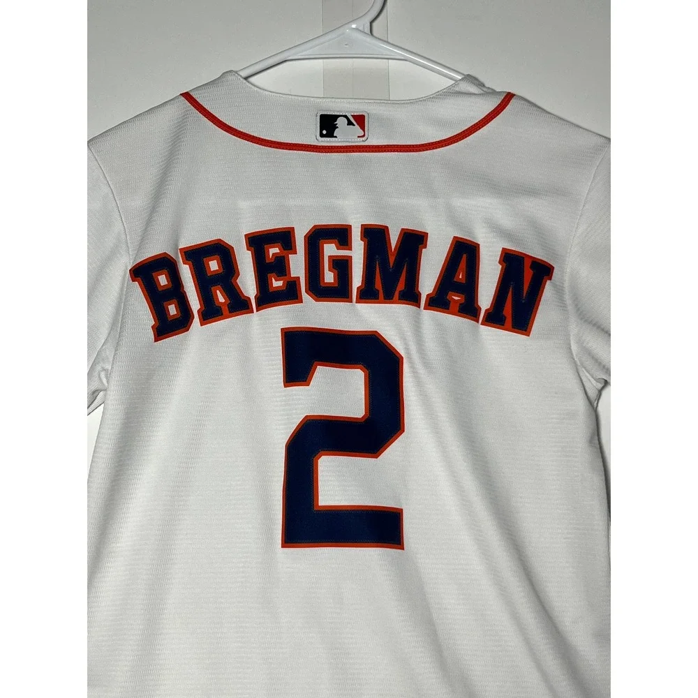 Nike Houston Astros Alex Bregman 2 Baseball Jersey White Youth Small 8 MLB